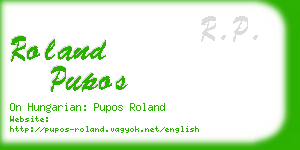 roland pupos business card